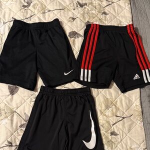 Nike Kids Black Shorts with White Logo